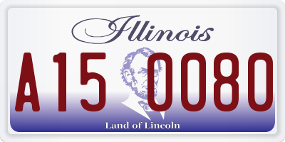 IL license plate A150080
