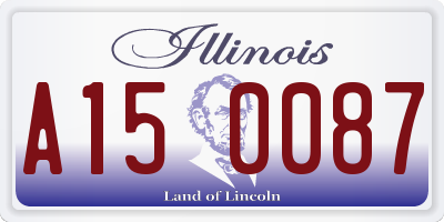 IL license plate A150087