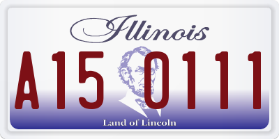 IL license plate A150111