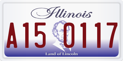 IL license plate A150117