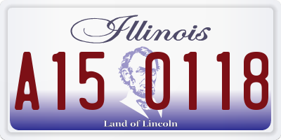 IL license plate A150118