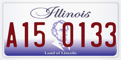 IL license plate A150133