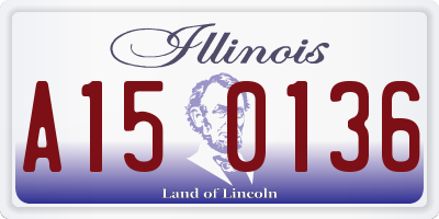 IL license plate A150136