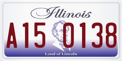 IL license plate A150138