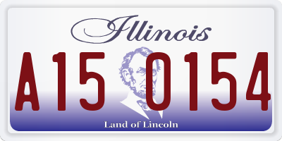 IL license plate A150154