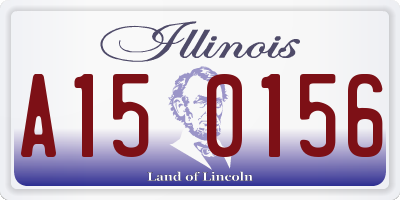 IL license plate A150156