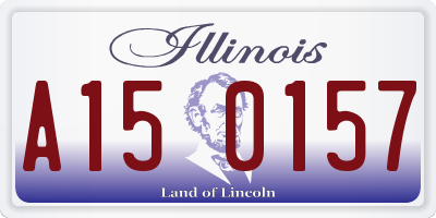 IL license plate A150157