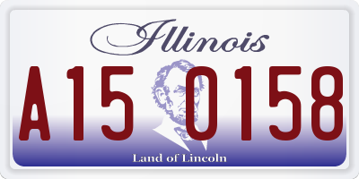 IL license plate A150158