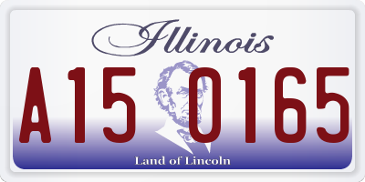IL license plate A150165