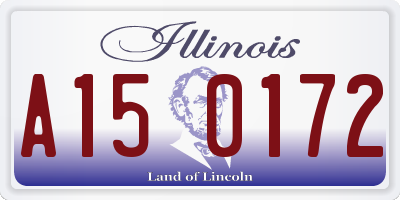 IL license plate A150172