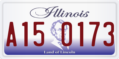 IL license plate A150173