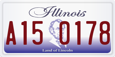 IL license plate A150178