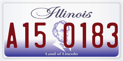 IL license plate A150183