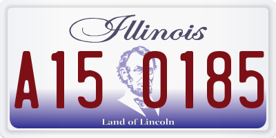 IL license plate A150185