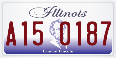 IL license plate A150187