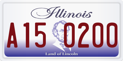 IL license plate A150200
