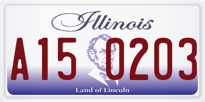 IL license plate A150203