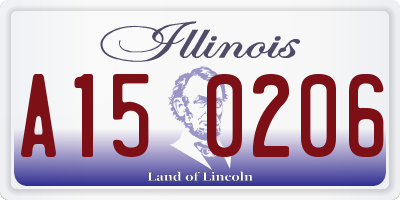 IL license plate A150206