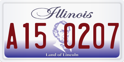 IL license plate A150207