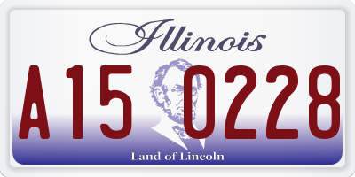 IL license plate A150228
