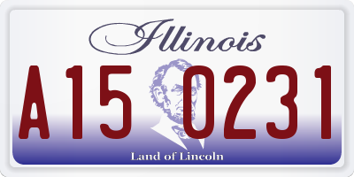 IL license plate A150231