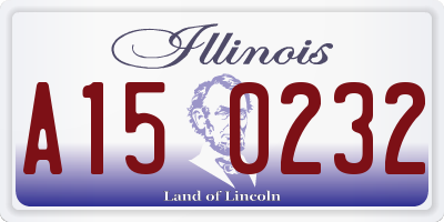 IL license plate A150232