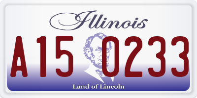 IL license plate A150233