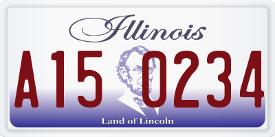 IL license plate A150234