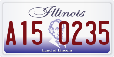 IL license plate A150235