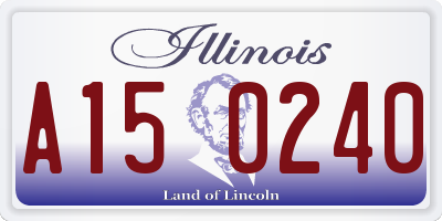 IL license plate A150240