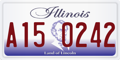 IL license plate A150242