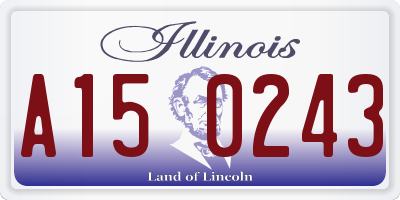 IL license plate A150243