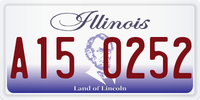 IL license plate A150252