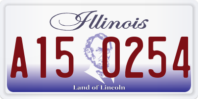 IL license plate A150254