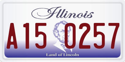 IL license plate A150257