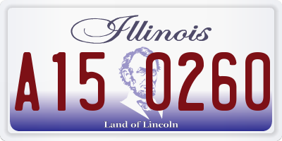 IL license plate A150260