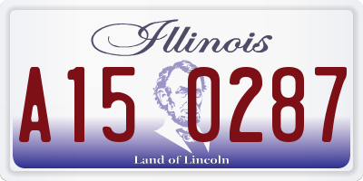IL license plate A150287