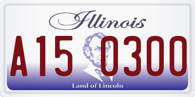 IL license plate A150300