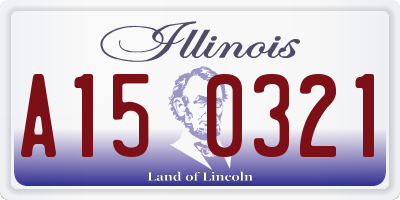 IL license plate A150321