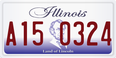 IL license plate A150324