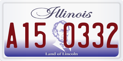 IL license plate A150332