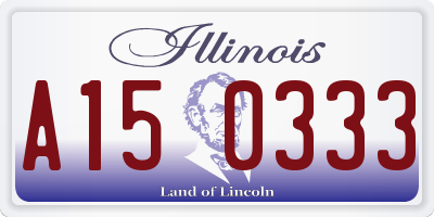 IL license plate A150333