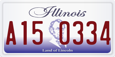 IL license plate A150334