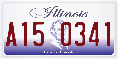 IL license plate A150341