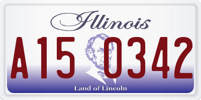 IL license plate A150342