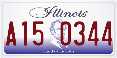 IL license plate A150344