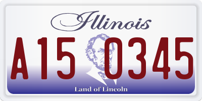 IL license plate A150345