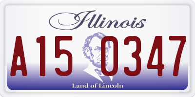 IL license plate A150347