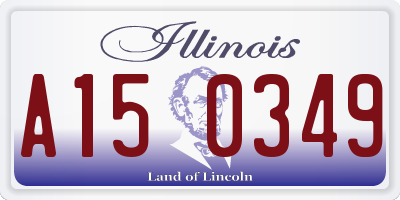 IL license plate A150349