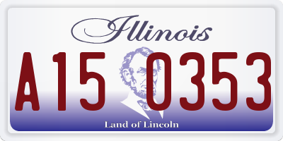 IL license plate A150353